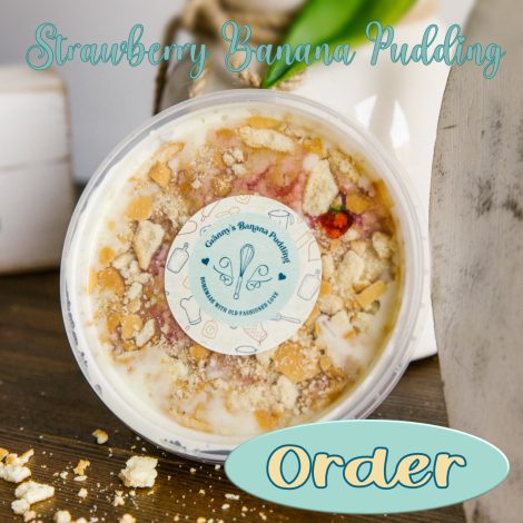strawberry banana feature with button